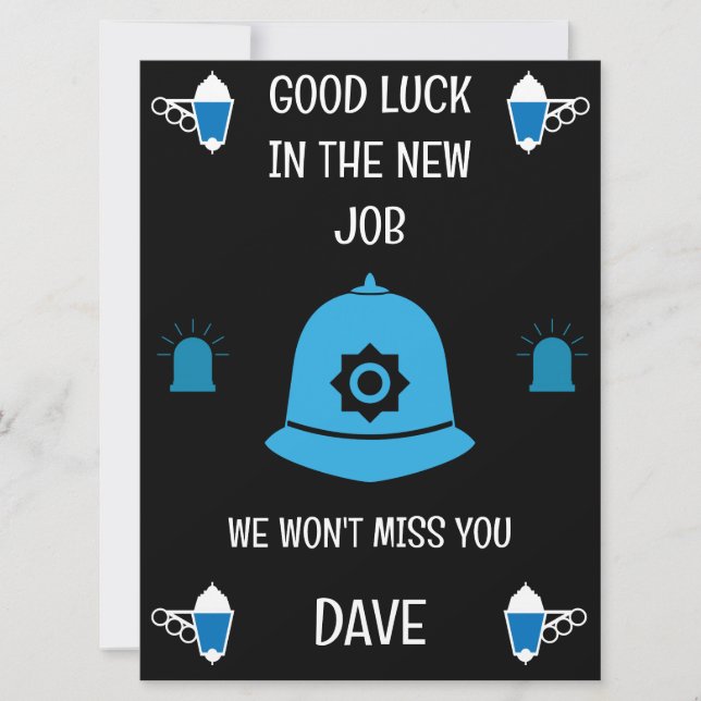 Geschenke und Zubehör der britischen Polizei (Vorderseite)