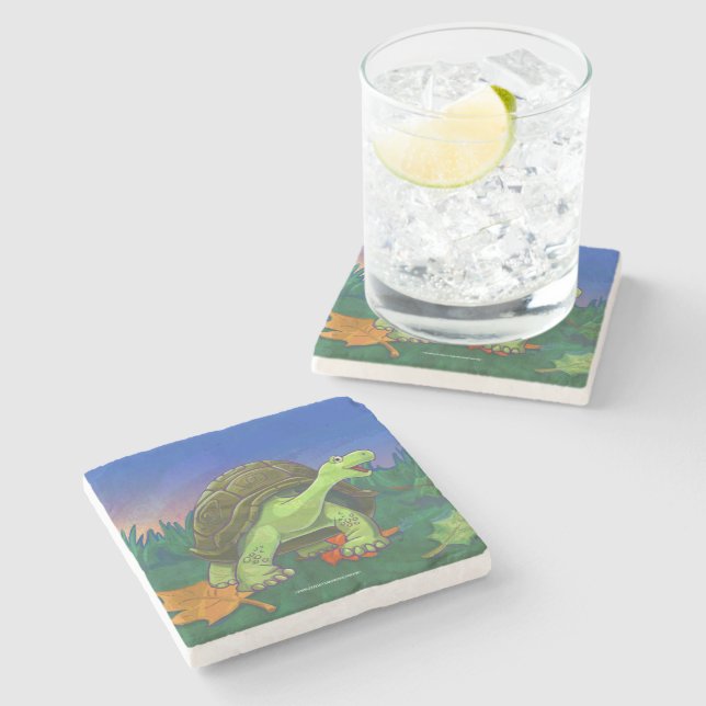 Geschenke und Zubehör für Schildkröten Steinuntersetzer (Seitenansicht)