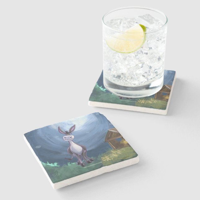 Geschenke und Zubehör Steinuntersetzer (Seitenansicht)