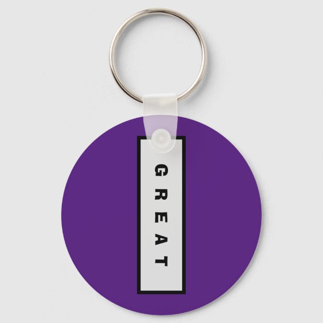 Geschenke: unter 15$ Attraktive Authority® GREAT Schlüsselanhänger (Vorderseite)