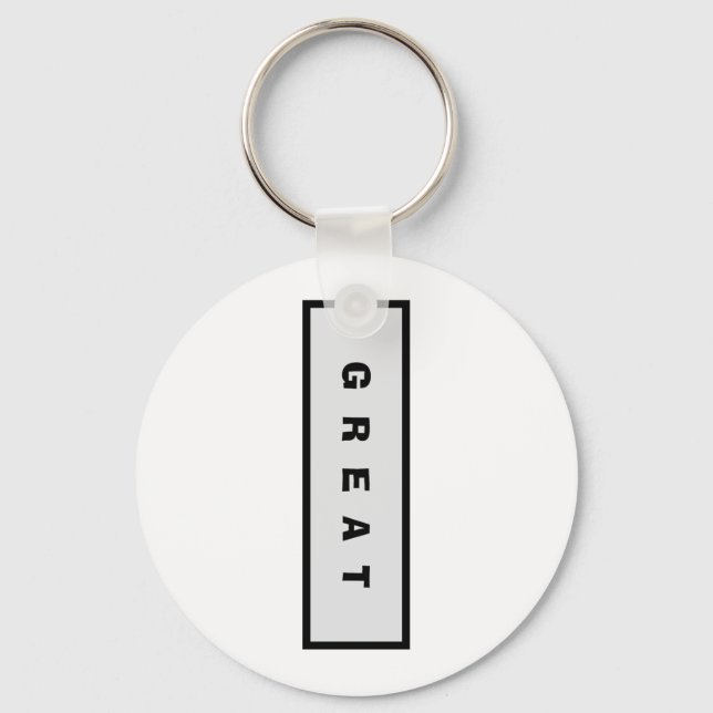 Geschenke: unter 15$ Attraktive Authority® GREAT Schlüsselanhänger (Vorderseite)