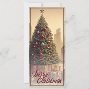 Geschenke unter einem Baum in einer toxischen apok