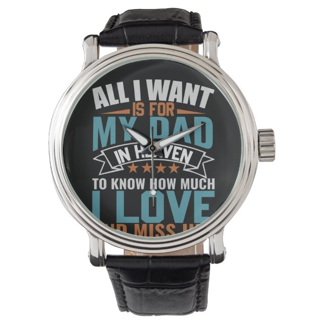Geschenke Vater | Alles, was ich für meinen Vater  Armbanduhr (Vorderseite)
