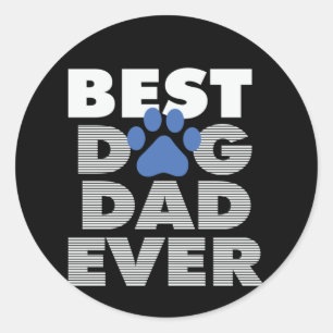 Geschenke Vater   Bester Hund-Vater je Runder Aufkleber