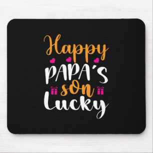 Geschenke Vater Happy Papas Sohn Lucky Mousepad