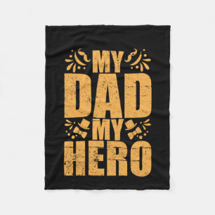 Geschenke Vater Mein Vater Mein Held Fleecedecke