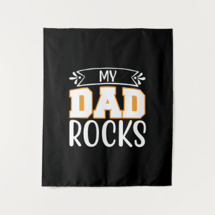 Geschenke Vater Mein Vater Rocks Wandteppich