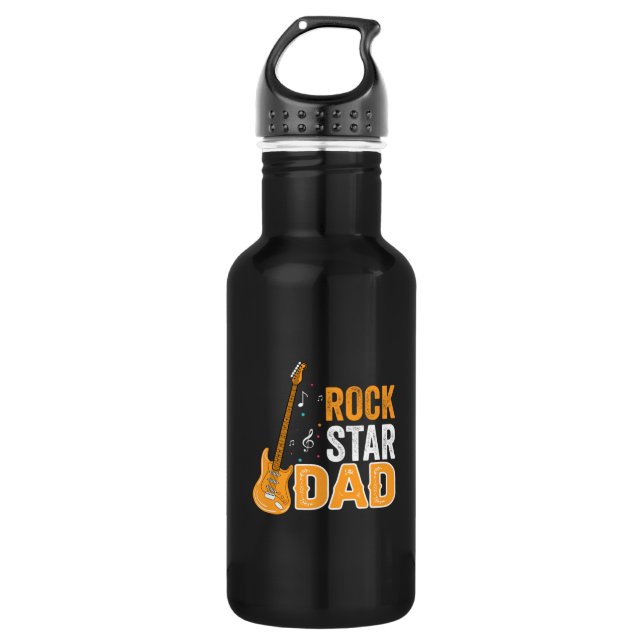 Geschenke Vater | Rock Star Vater Edelstahlflasche (Vorderseite)