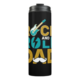 Geschenke Vater Vater Rock and Roll Thermosbecher