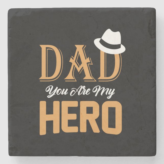 Geschenke Vater | Vater Sie sind mein Held Steinuntersetzer (Vorderseite)