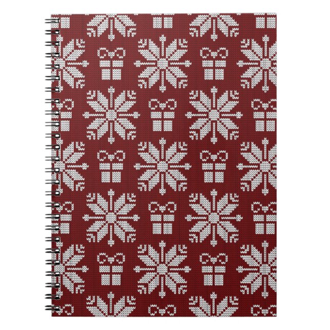 Geschenke: Vintages Wintermuster. Notizblock (Vorderseite)