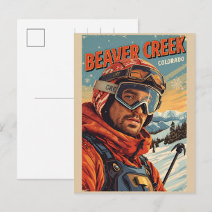 Geschenke vom Beaver Creek Colorado Ski Resort im Feiertagspostkarte