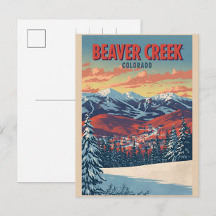 Geschenke vom Beaver Creek Colorado Ski Resort im Feiertagspostkarte