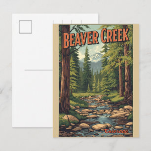 Geschenke vom Beaver Creek Colorado Ski Resort im Feiertagspostkarte