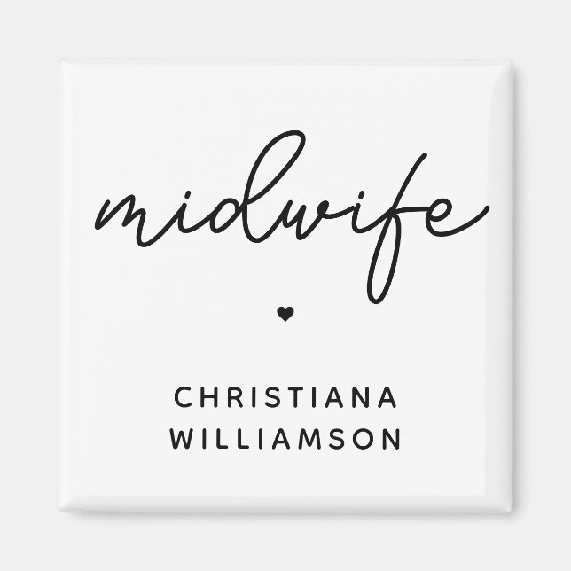 Geschenke von Custom Midfrau Appreciation Midwifer Magnet (Vorne)