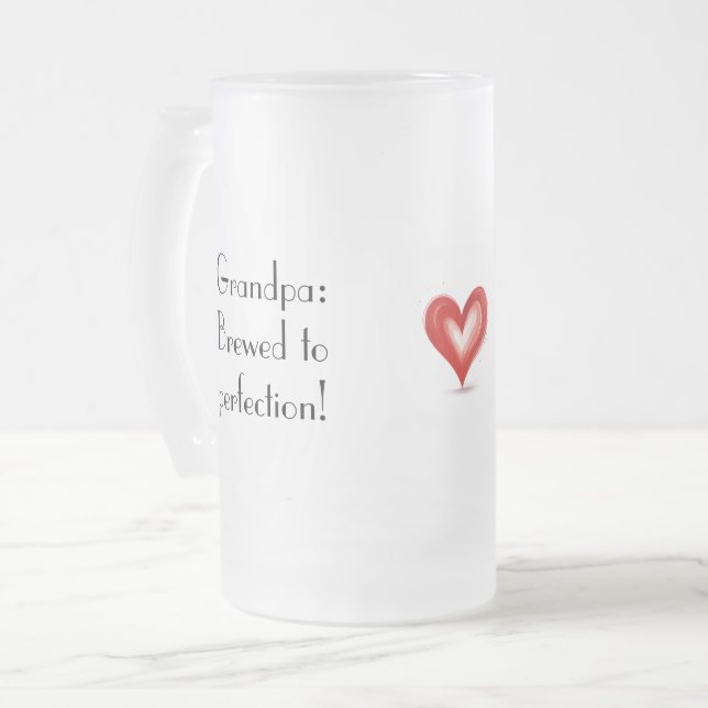 Geschenke von Großkindern nach Maß Mattglas Bierglas (Vorderseite Links)