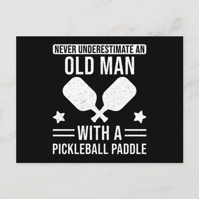 Geschenke von Pickleball unterschätzen niemals ein Postkarte (Vorderseite)