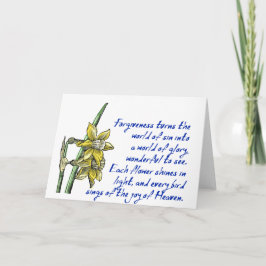 Geschenke von Verzeihung gefalteter notecard Karte