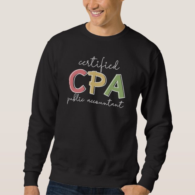 Geschenke von Wirtschaftsprüfern mit CPA-Zertifizi Sweatshirt (Vorderseite)