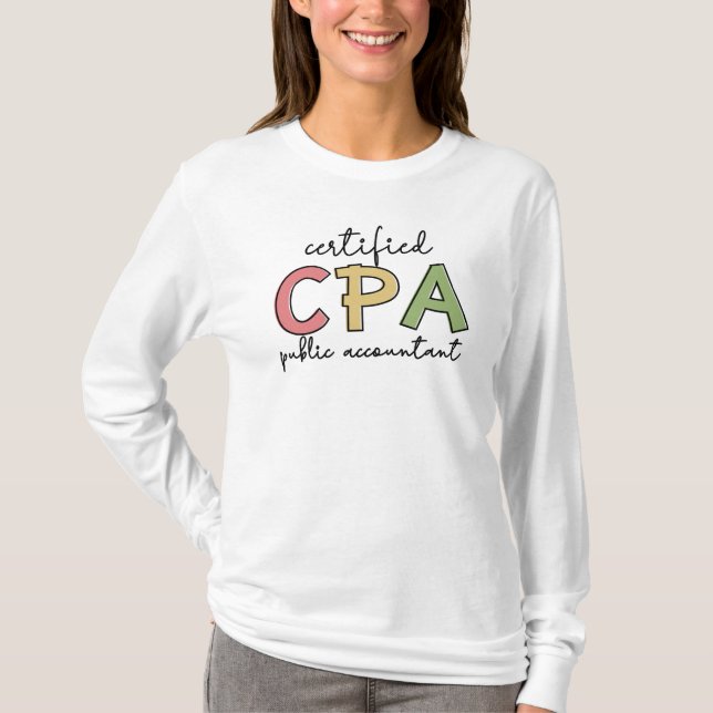 Geschenke von Wirtschaftsprüfern mit CPA-Zertifizi T-Shirt (Vorderseite)