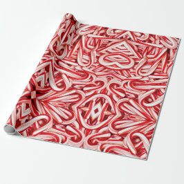 Geschenke Wrap Roll Candy Canes Geschenkpapier