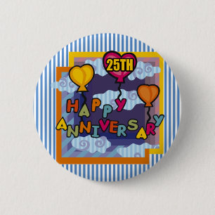 Geschenke zum 25. Hochzeitstag Button