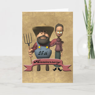 Geschenke zum 25. Hochzeitstag Karte