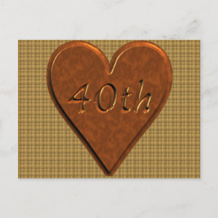 Geschenke zum 40. Hochzeitstag Postkarte