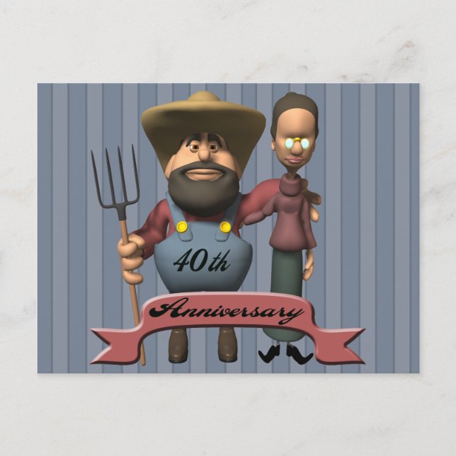 Geschenke zum 40. Hochzeitstag Postkarte (Vorderseite)