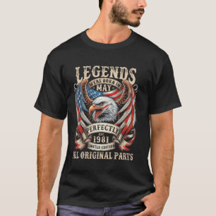 Geschenke zum 44. Geburtstag für Männer Mai 1981 4 T-Shirt