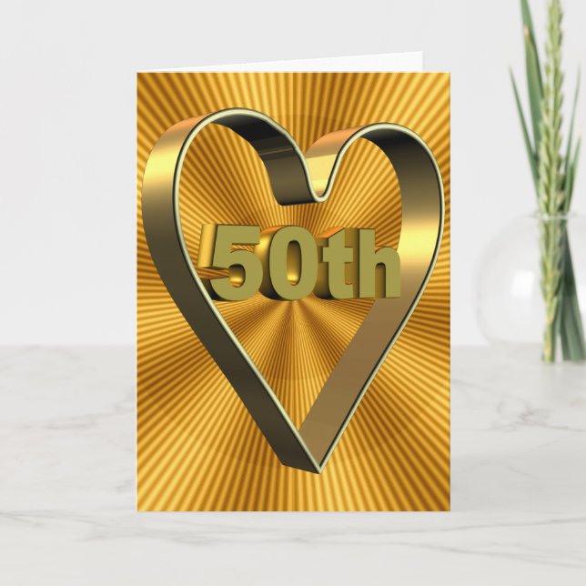Geschenke zum 50. Hochzeitstag Karte (Vorderseite)
