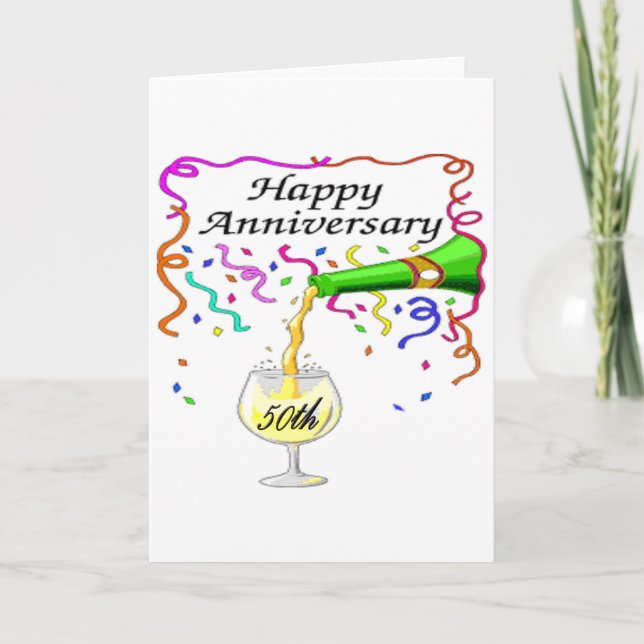 Geschenke zum 50. Hochzeitstag Karte (Vorderseite)