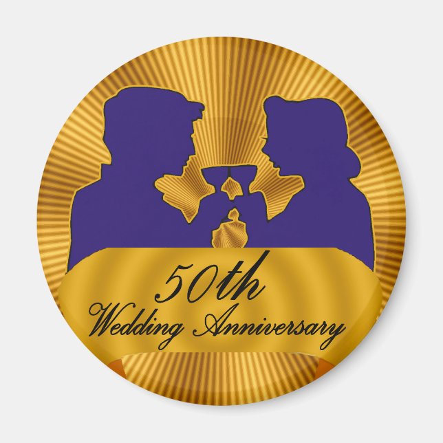 Geschenke zum 50. Hochzeitstag Magnet (Vorne)