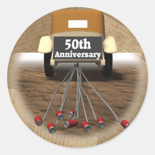 Geschenke zum 50. Hochzeitstag Runder Aufkleber