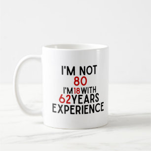Geschenke zum 80. Geburtstag für Männer, 80 Jahre  Kaffeetasse