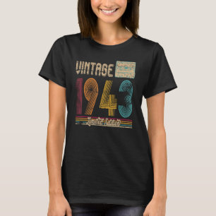 Geschenke zum 80. Geburtstag Kassette Vintage 1943 T-Shirt