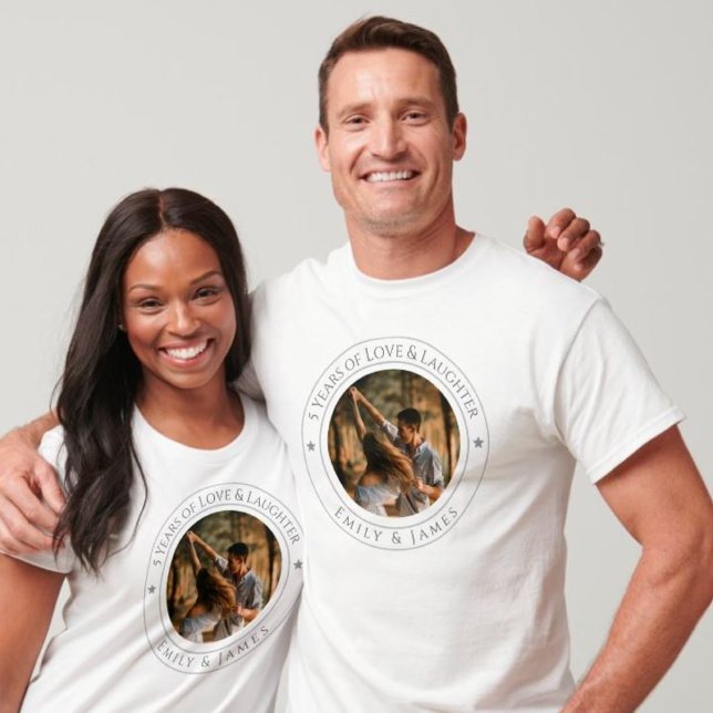 Geschenke zum personalisierten Jahrestag - Kundens T-Shirt (Personalized Anniversary Gifts - Custom Couple T-Shirt)