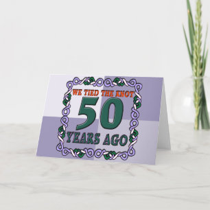 Geschenke zur 50. Hochzeitstag-Feier Karte