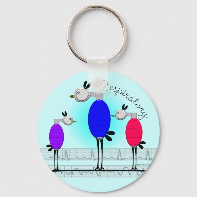 Geschenke zur Atemtherapie "Ambu Birds" Schlüsselanhänger (Vorderseite)