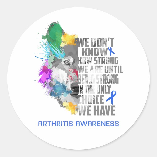 Geschenke zur Unterstützung von Arthritis Awarenes Runder Aufkleber (Vorderseite)