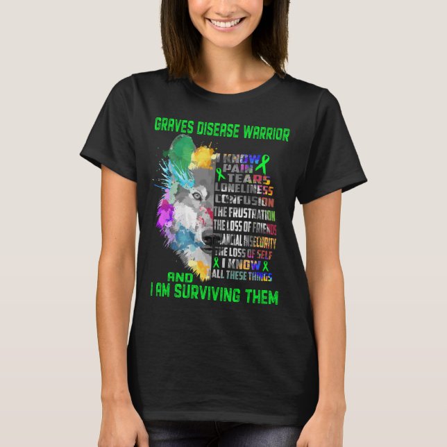 Geschenke zur Unterstützung von Graves Disease Awa T-Shirt (Vorderseite)