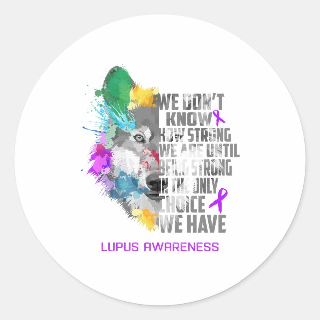 Geschenke zur Unterstützung von Lupus Awareness Ri Runder Aufkleber (Vorderseite)