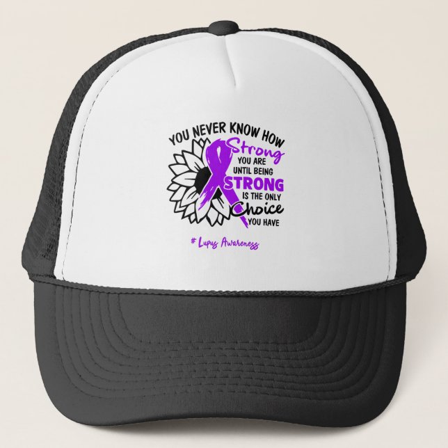 Geschenke zur Unterstützung von Lupus Awareness Ri Truckerkappe (Vorderseite)