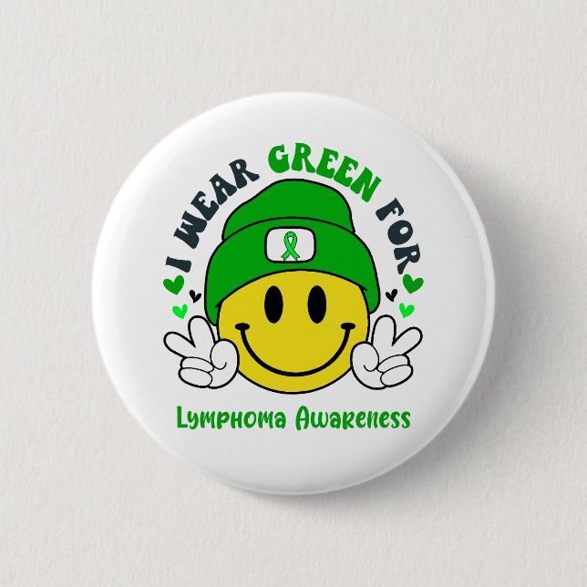 Geschenke zur Unterstützung von Lymphomen Awarenes Button (Vorderseite)
