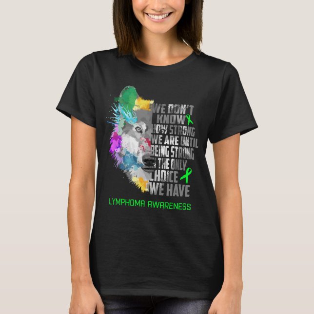 Geschenke zur Unterstützung von Lymphomen Awarenes T-Shirt (Vorderseite)
