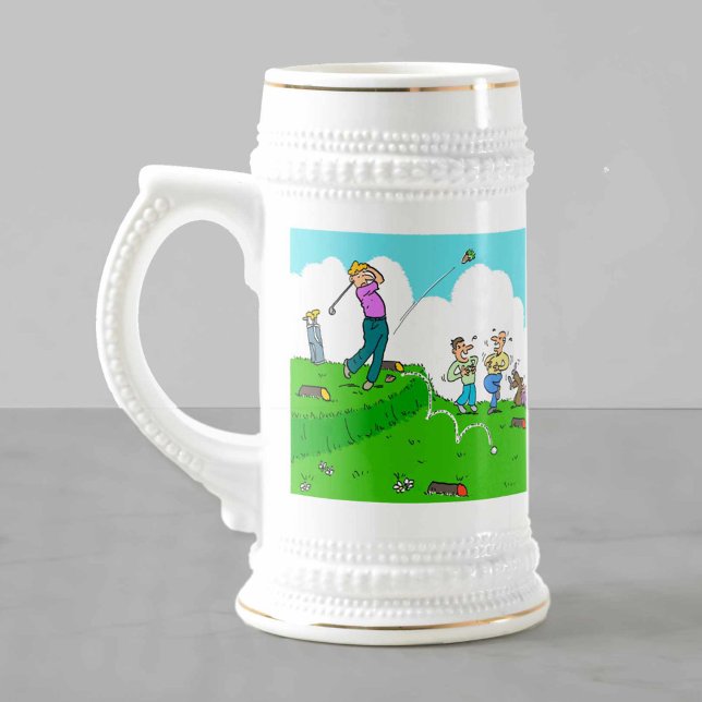 Geschenke zwei Spaß Golf Cartoon mit dem Namen des Bierglas (Von Creator hochgeladen)