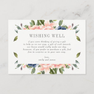 Geschenkeliste Navy Blush oder Wishing Well-Karte Begleitkarte