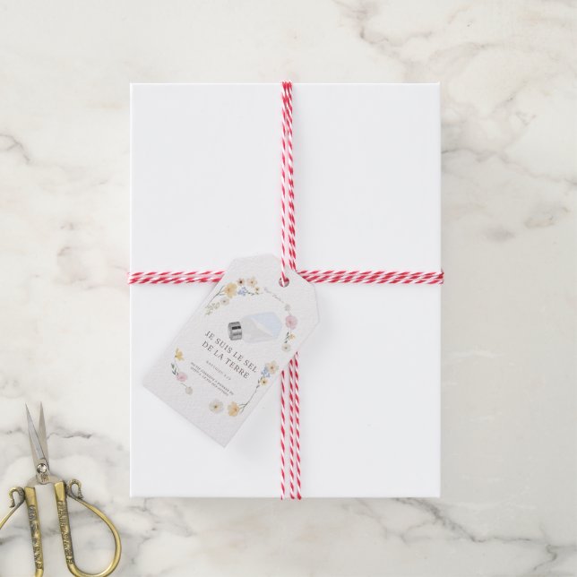 Geschenketikett "Ich bin das Salz der Erde" Geschenkanhänger (Mit Garn)