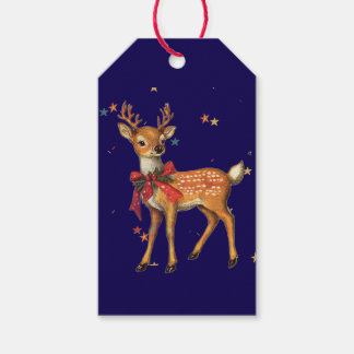 GESCHENKETIKETT WEIHNACHTSHIRSCH GESCHENKANHÄNGER