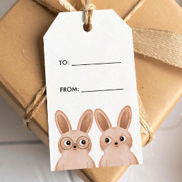 Geschenketikett zu/von mit zwei bezaubernden Babyb Geschenkanhänger